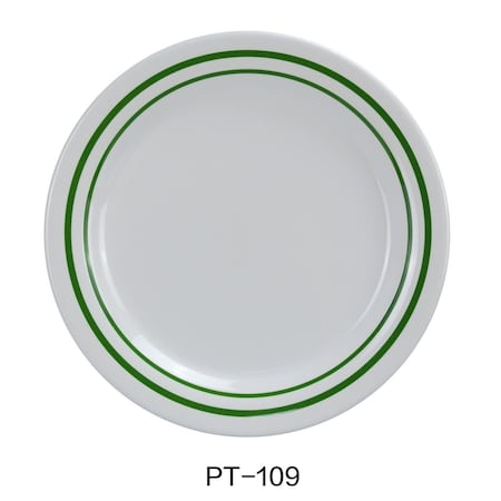 Yanco 9 in. Pine Tree Round Dinner Plate, 24PK PT-109